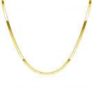 ZINZI zlv. collier gg.verg. plat slang 3.5mm 45cm