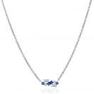 ZINZI zlv. collier fatasie met blauw/wit zirconiai's