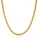 ZINZI zlv. collier geel verguld koord 4mm 45cm