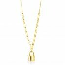 ZINZI zlv. collier gg.verg. paperclip/slotje hanger