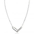 ZINZI zlv.collier paperclip met 2 grote schakels zirc.