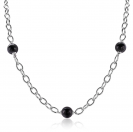 ZINZI silberne Kette Perle schwarz 45cm ZIC280Z