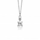 ZINZI Silberanhänger mit quadratischen weißen Zirkonia- und Pavé-Fassung 24mm ZIH2268