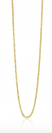 45cm ZINZI silberne Jasseron Kette gelb vergoldet ZILC-J45G