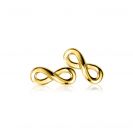 ZINZI silberne gelbvergoldete Ohrstecker infinity ZIO1065G