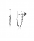 ZINZI silberne Ohrstecker mit Kette staaf ZIO1688