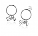 ZINZI silberne Ohrringe rund Fantasie Charms Zirkonia zio1875