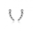 ZINZI silberne Ohrstecker mit Welle von Kugeln 10mm ZIO2090