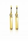 ZINZI silberne Ohrstecker in 14K gelb vergoldet mit Stab 26mm ZIO2099G
