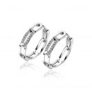 ZINZI silberne trendy Ohrringe 17mm paperclip Glieder  weißer Zirkonias ZIO2116