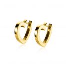 ZINZI silberne Ohrringe 14K gelb vergoldet 18mm offen Herz Form ZIO2195G