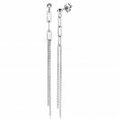 ZINZI silberne Ohrstecker Doppelkette und Paperclip Glieder 85mm ZIO2262