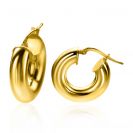 ZINZI zlv. oorringen geel verguld glad 22x5.6mm