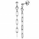 ZINZI zlv.oorstekers hangend paperclip schakels zirc.