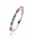 ZINZI zlv. aanschuifring rainbow 2mm mt. 60