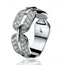 ZINZI silberner Ring weiß ZIR813