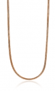 ZINZI silberne Schlangenkette rosé vergoldet 1mm breit ZISL45R