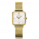Zinzi Mini vierkant horl.gold. w.plt parelmoer/meshbnd