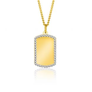 ZINZI GOLD hanger rechthoek gediam. randje 20mm