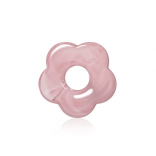 ZINZI hanger bloem 26mm roze kunststof GRATIS