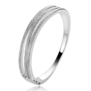 Mart Visser by ZINZI Silber Multi-Look-Bangle-Armband 12mm, organisch geformt, besetzt mit weißen Zirkoniasteinen MVA26