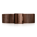 Zinzi  Retro braunes Stahl-Mesh-Uhrenarmband 18mm RETBand30