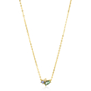 ZINZI GOLD collier met groen/blauw/champ zirc.
