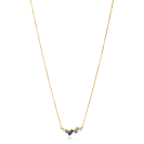 ZINZI GOLD collier met witte en blauwe zirc.ertussen