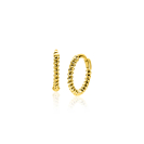 ZINZI GOLD klapcreolen gedraaide buis 10mmx1.3mm