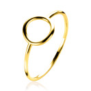ZINZI Gold ring met open rondje 8mm mt. 52