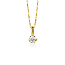 ZINZI GOLD hanger solitair zirconia 4.5mm