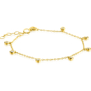 ZINZI GOLD armband met 7 zirc.hangertjes