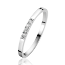 ZINZI GOLD rijring wg met 4x zirconia maat 58