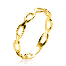 ZINZI Gold ring fantasie schakels 3.1mm mt.58