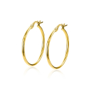 ZINZI Gold 14 Karat Gold Ohrringe rund rohrförmig 23 x 1,5mm ZGO260