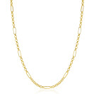 ZINZI Gold 14 Karat massives Goldkette mit Paperclip-Gliedern kombiniert mit Ankerkettengliedern 41-43cm ZGC495
