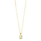 ZINZI GOLD collier met vk groene amethist hanger