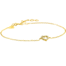 ZINZI GOLD armband met open hartje zirconia's