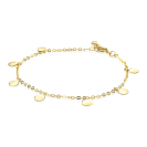 ZINZI 14 Karat Gold Armband runde Plättchen ZGA167
