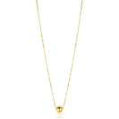 ZINZI Gold 14 Karat goldene Gliederkette mit elegantem glattem Kugel von 6mm, 42-45cm ZGC505
