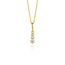 ZINZI GOLD hanger 3x zirconia aflopend