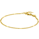 ZINZI GOLD armband gourmet met staafjes 17-19cm