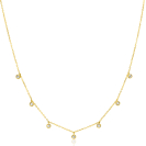 ZINZI GOLD collier met 7x zirc. hangertje 40/42cm