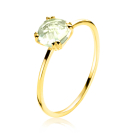 ZINZI Gold ring met vk groene amethist mt. 58