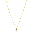 ZINZI GOLD collier met hanger zirc.gladde zetting