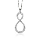 ZINZI zlv. hanger Infinity pave bezet met zirconia's