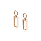ZINZI silberne Ohrhänger rosé vergoldet offen Rechteck 14mm ZICH1692R