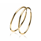 ZINZI silberne Ohrringe gelb vergoldet 35 x 2mm glatt ZIO435G