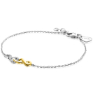 ZINZI Silber Fantasie-Armband mit verbundenen Infinity-Zeichen, 17-19 cm ZIA2649