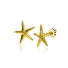 13mm ZINZI vergoldete Silber Ohrstecker große Seestern ZIO2641